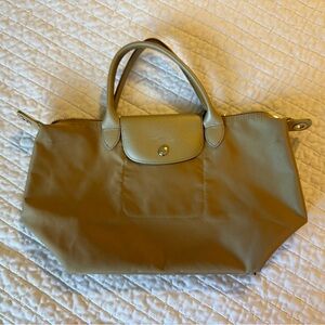 Longchamp Gold Le Pliage Neo Small Convertible Tote Bag